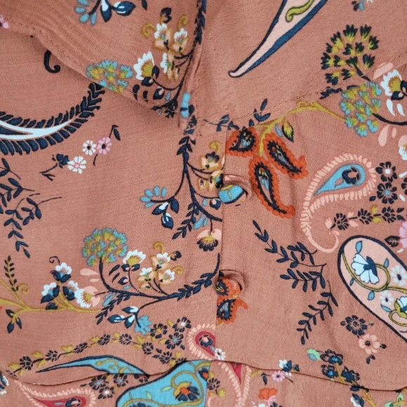 WILLOW & CLAY | floral flower ruffle front slit maxi dress - Picture 3 of 11